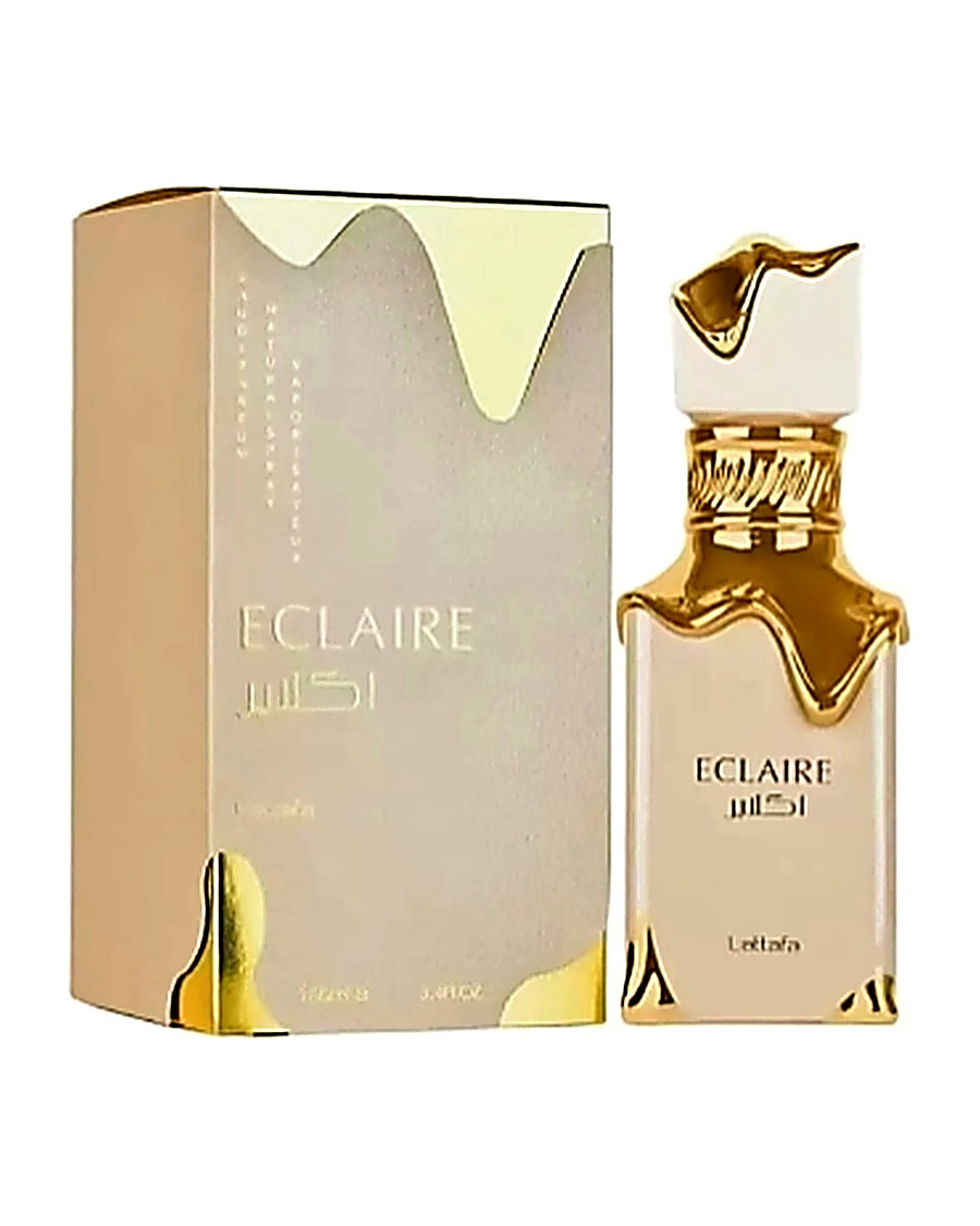 Eclaire Lattafa perfume bottle and box